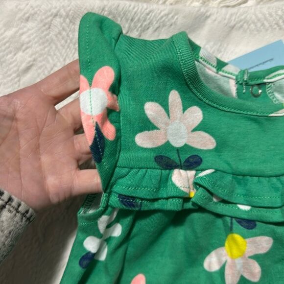 NEW Floral Sleeveless Lightweight Cotton Flutter Sleeve Summer Dress  READ DESC. - Picture 2 of 3